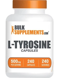 BulkSupplements L-Tyrosin 240 Kapseln - 500 mg pro Portion - Bild 1 von 6