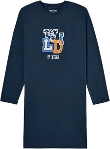 Schiesser 181972 Wild pijama camisón sleepshirt azul manga larga - Imagen 1 de 2