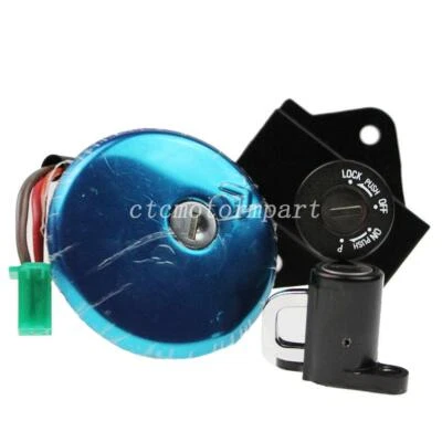 Interruptor de encendido tapa de gas combustible juego de llaves de bloqueo de asiento para Suzuki GN250 1982-1988 Foto 1 de 4