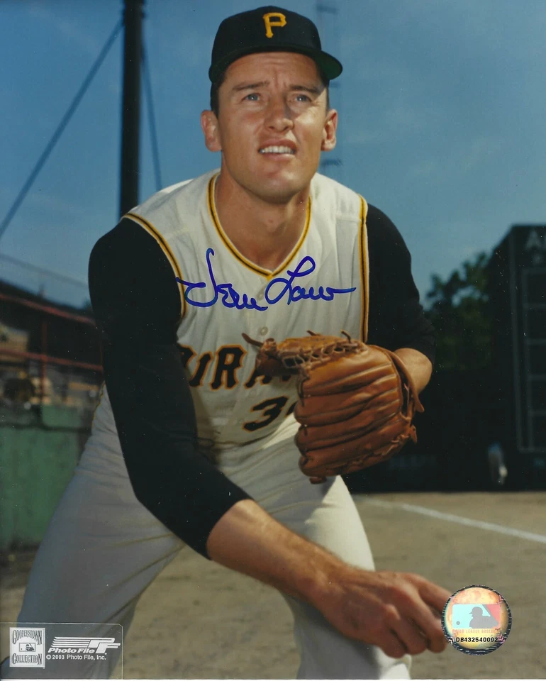 Foto autografiada firmada de 8x10 VERN LAW de los Piratas de Pittsburgh con certificado de autenticidad  Foto 1 de 1