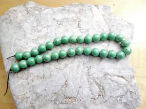 36 Opake GLASPERLEN Indien 10 mm Türkis Grün/Blau - Bild 1 von 2