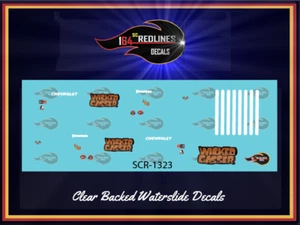 1/64 '62 Corvette "Wicked" Gasser replica personalizzata decalcomania SCR-1323 - Foto 1 di 3