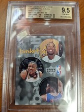 1997 COLLECTORS CHOICE KOBE BRYANT ITALIAN #65 MINI STICKER BGS 9.5 GEM MINT