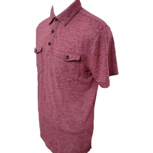 Banana Republic Soft Touch Men's Size L Solid Dark Pink Short Sleeve Polo Shirt - Picture 1 of 11