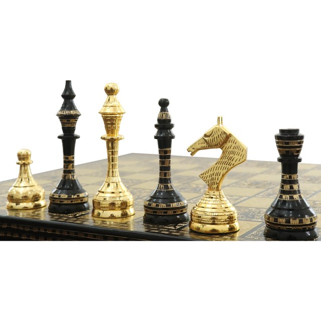 3.9 Craftsman Knight Staunton Chess Set- Chess Pieces Only - Double W