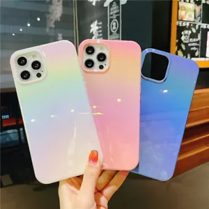 Case for iPhone 12 Pro Case Shell Foreign Trade Dream Laser Gradient PC Cover 12 - Picture 1 of 14