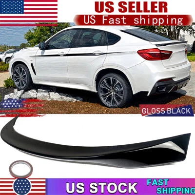 Alerón trasero negro brillante para BMW F16 X6 F86 X6M 2015-2018 labio M Performance Foto 1 de 4