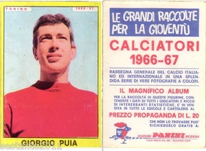 FIGURINA PANINI 1966 1967 , TORINO, GIORGIO PUIA , PERFETTA , -A204 - Bild 1 von 1