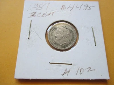 1883 3-CENT NICKEL - Image 1 of 2