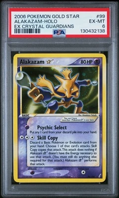 2006 POKEMON EX CRYSTAL GUARDIANS GOLD STAR #99 ALAKAZAM-HOLO PSA 6 - Image 1 of 2