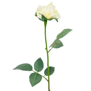 Allstate 22" Long Stem Blooming Vanilla Rose Artificial Floral Silk Pick - Picture 1 of 4