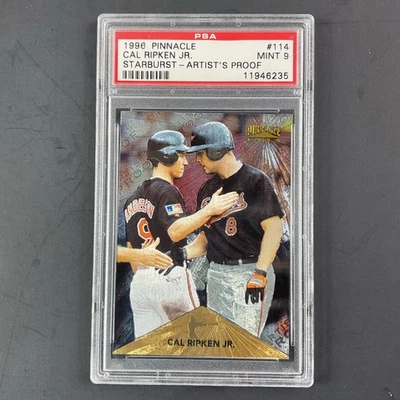1996 PINNACLE STARBURST NO114 CAL RIPKEN JR. STARBURST — ХУДОЖЕСТВЕННОЕ ДОКАЗАТЕЛЬСТВО PSA КАК НОВАЯ 9 - Изображение 1 из 2
