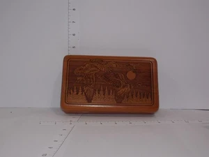 Wooden Playing Card & Dice Storage Box Ducks Scene Lid – 2 Decks Included - Picture 1 of 2