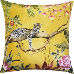 Evans Lichfield Leopard Outdoor Cushion Cover, Gold, 43 x 43cm - Picture 1 of 5