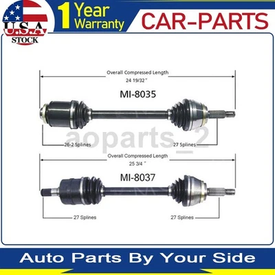 2 juntas de eje delanteras TrakMotive CV para Dodge Stealth tracción delantera 3,0 L 1996 1995 1994 1993 Foto 1 de 3
