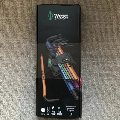 Wera 05022669001 L-Key Set 3950 Spkl/9 SM Metric of Stainless Steel MULTI - Image 1 of 3