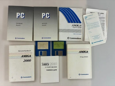 COMMODORE AMIGA 2000 - SECHS  ORIGINAL BÜCHER UND ZWEI DISKETTEN - Bild 1 von 2
