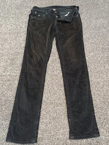 True Religion Jeans Damen W28 L32 schwarz Slim Fit Button Fly Stretch - Bild 1 von 19