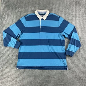 Camisa de Rugby LL Bean Para Hombres Extra Grande Algodón Pesado Rayas Polo Preppy Y2K - Imagen 1 de 11