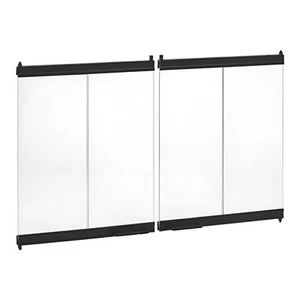 Puerta de vidrio plegable para chimenea exterior negra superior de 42" - Imagen 1 de 1