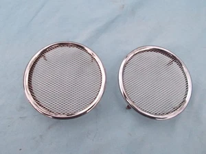 JAGUAR XKE Series1 CHROME SPEAKER GRILLES MINT - Picture 1 of 2
