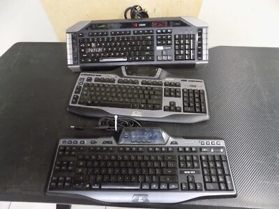 Lot of 3 gaming keyboards logitech and saitek g510 g15 and eclipse - Image 1 of 4