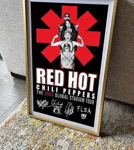 Red Hot Chili Peppers Poster, Red Hot Chili Peppers World Tour 2022 Poster