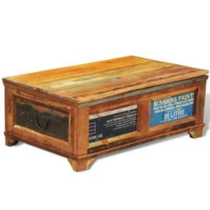 Coffee Table Multicolor Reclaimed wood Medium Rectangular vidaXL - Picture 1 of 11
