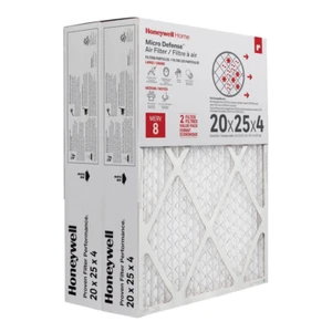 Honeywell 20 x 25 x 4 Pleated Air Cleaner Replacement Filter FPR 8 (2-Pack) NEW - Picture 1 of 7