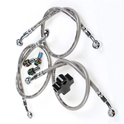 Soporte de tubo de 3 vías conector de tubo de manguera de freno hidráulico para motocicleta ATV Foto 1 de 4