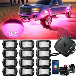 MICTUNING C2 Curved RGBW LED Rock Lights - 12 Pods Multicolor Neon LED Light Kit - Bild 1 von 10
