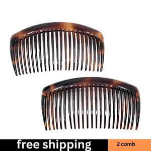 Paris AD66/2 French Side Comb Large Curved Tortoiseshell Hair Combs for Women Fi - Picture 1 of 11