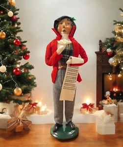 Byers' Choice The Carolers 1995 Talbots Exclusive 13" Male Caroler Sheet Music - Picture 1 of 7