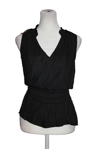 WHBM White House Black Market schwarzes Tanktop mit V-Ausschnitt Seidengefühl Größe X-Small XS - Bild 1 von 2