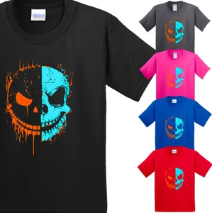 Skull Horror Halloween Kid's Short Sleeve T-Shirt USA Holiday Party New Gift Tee - Picture 1 of 14