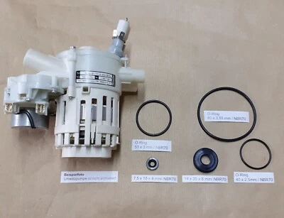 5-Teile Dichtsatz für Miele Spülmaschine Umwälzpumpe Mppw-01-31/4 - Bild 1 von 4