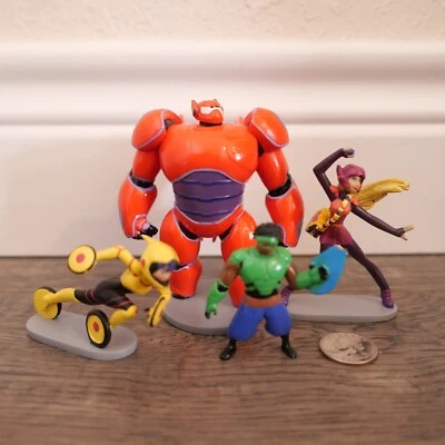 Disney Store Big Hero 6 figuras juego adornos para pasteles Baymax 4 figuras Foto 1 de 3