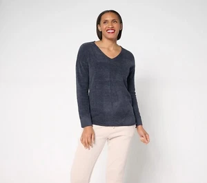 Túnica Barefoot Dreams Talla 2X CozyChic Ultra Lite Cuello en V INDIGO A672672 NUEVA CON ETIQUETAS - Imagen 1 de 1