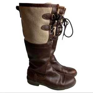 UGG Elsa Women's Waterproof Wool Blend/Leather Tall Boots Size 5 Chestnut Brown - Bild 1 von 11