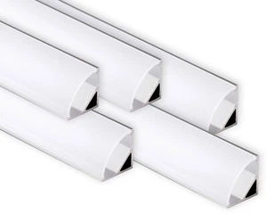 5x 2metri 1616 (10M) 10 metri PROFILO DI ALLUMINIO 16x16mm PER STRISCE LED BARRA - Picture 1 of 22