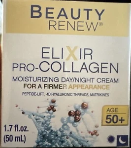 Beauty Renew 50+ ELIXIR PRO-COLLAGEN MOISTURIZING DAY & NIGHT CREAM Exp 10/2027 - Picture 1 of 5