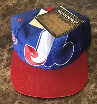 Vintage 90’s Montreal Expos Big Logo MLB Logo 7 Athletic Hat Cap Snapback NWT - Image 1 of 4