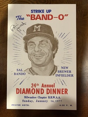 24º Programa Anual de Cena de Diamantes Firmado por Robin Yount 1977 Foto 1 de 3