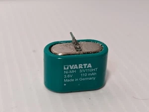Varta 55711603800 Nickel Metal Hydride Battery, 3.6V, 110 mAh, 3/V110HT - Picture 1 of 10