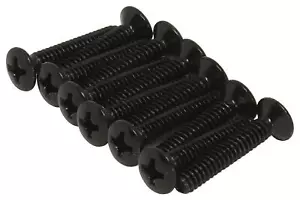 SAE 6-32 x 3/4" (20 mm) viti di montaggio contropuntate strat - Qtà 12 - nero - Foto 1 di 3