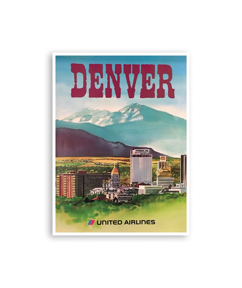 Denver Travel Poster Vintage Colorado Art Print 16x20"  XR4087 - Image 1 of 1