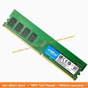 Crucial DDR4 4GB 8GB 16GB 2400Mhz 2666 3200 PC4 288pins Desktop Memory Dimm Ram - Picture 1 of 6