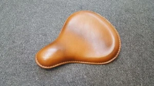 Nuevo Harley Bobber Chopper Sportster Asiento Solo Cuero Marrón Tostado - Imagen 1 de 8