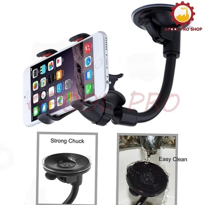 For Mobile Cell Phone GPS iPhone X 360° Car Windshield Mount Cradle Holder Stand - Image 1 of 4