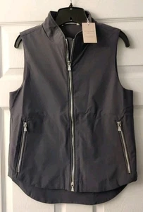 NWT SMALL Women's Peter Millar Gray Surge Full Zip 100% Polyester Vest MSRP $245 - Picture 1 of 6
